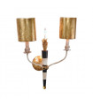 plafonnier ventilateur vintage 2 ampoules e27 max 60w brun patiné
