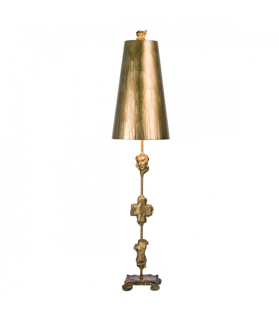 Fragment Stehlampe, Gold, mit Lampenschirm