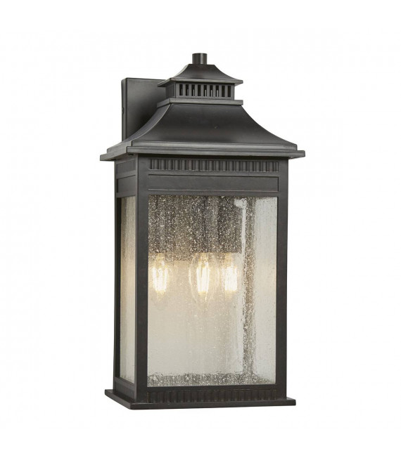 Lampada da parete Livingston, bronzo imperiale, vetro, modello grande