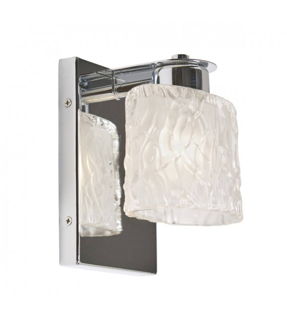 Applique Seaview, chrome poli, verre givré, LED