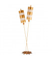 plafonnier ventilateur vintage 2 ampoules e27 max 60w brun patiné