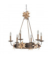 plafonnier ventilateur vintage 2 ampoules e27 max 60w brun patiné