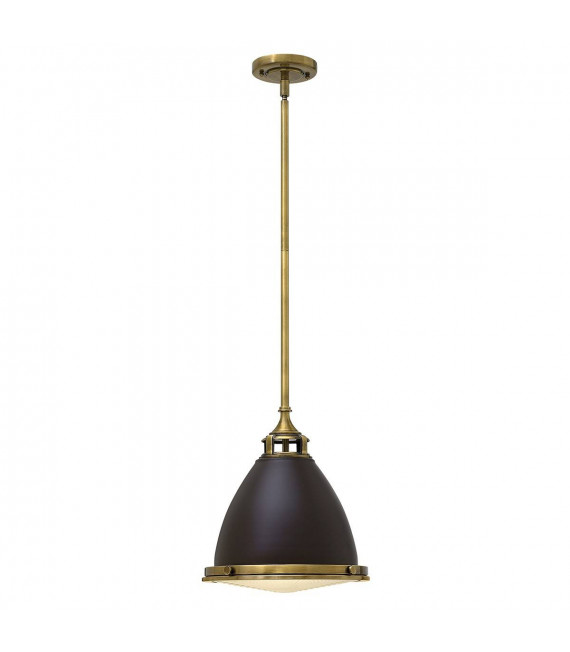 Lámpara colgante Amelia, cromo y vidrio, 32 cm.