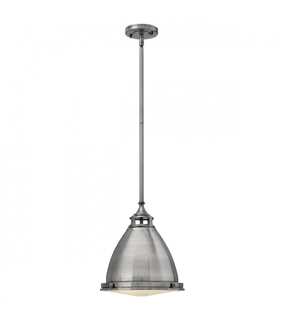 Lámpara colgante Amelia, zinc y vidrio, 32 cm.