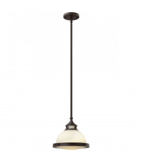 Amelia Pendelleuchte, Rosskastanienbronze und Glas, 32 cm