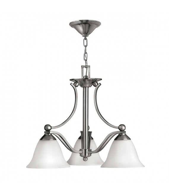 Bolla Wandleuchte, gebürstetes Nickel und Glas, 1 Glühbirne