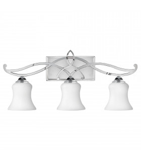 Applique Brooke, cromo lucido e vetro opale, 1 lampadina
