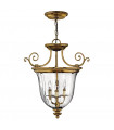 Suspension Cambridge, laiton et verre, 3 ampoules, grande