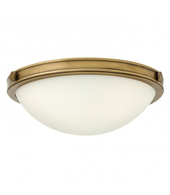 Lampada da soffitto, in ottone e vetro, media