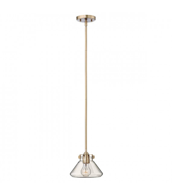 Kongress-Pendelleuchte, gebürstete Karamellfarbe, 1 Glühbirne, 20 cm