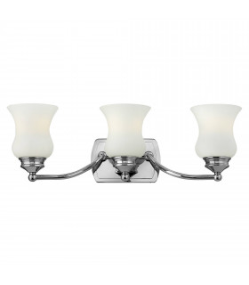 Constance aplique, cromo pulido y cristal opal, 1 bombilla