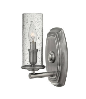 Wandleuchte Halskette, Messing und Glas, 1 Glühbirne