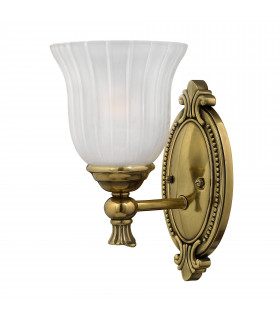 Austen1 Wandleuchte, Messing poliert und Glas