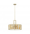 Suspension Gemma, argent et cristal, 3 ampoules