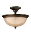 plafonnier ventilateur vintage 2 ampoules e27 max 60w brun patiné