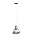 Suspension Middlefield, fer et bois, 3 ampoules