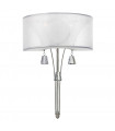 Suspension Mime, nickel brossé et cristal, 3 ampoules