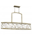 Suspension Nest, argent et verre, 4 ampoules