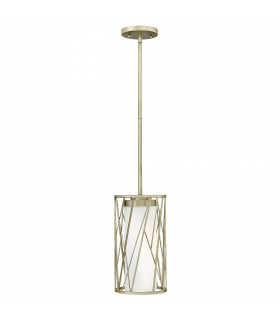 Aplique de pared, plata y vidrio, 1 bombilla