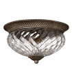 plafonnier ventilateur vintage 2 ampoules e27 max 60w brun patiné