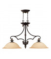 plafonnier ventilateur vintage 2 ampoules e27 max 60w brun patiné