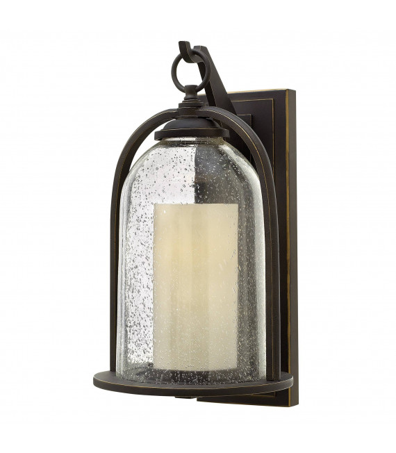 Quincy Pendelleuchte, ölgeriebene Bronze und Glas