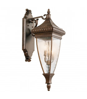 Lampada da parete Tournai, fusione di alluminio e vetro, molto grande