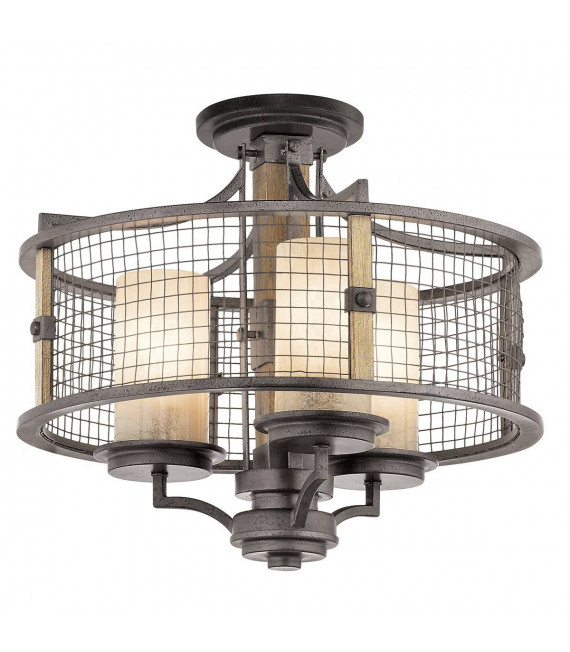 Applique Ahrendale, fer et verre 1 ampoule