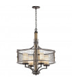 plafonnier ventilateur vintage 2 ampoules e27 max 60w brun patiné