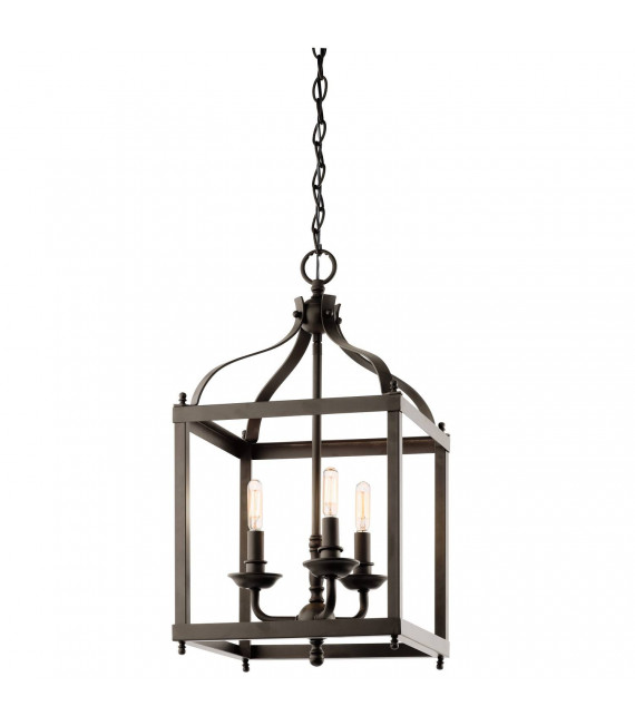 Lampada a sospensione Larkin, nichel spazzolato, 3 lampadine