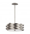 Suspension Roswell, nickel brossé, 1 ampoule