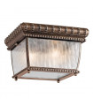 plafonnier ventilateur vintage 2 ampoules e27 max 60w brun patiné