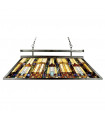 Suspension Belle Fleur, bronze vintage, 4 ampoules