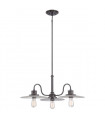 plafonnier ventilateur vintage 2 ampoules e27 max 60w brun patiné