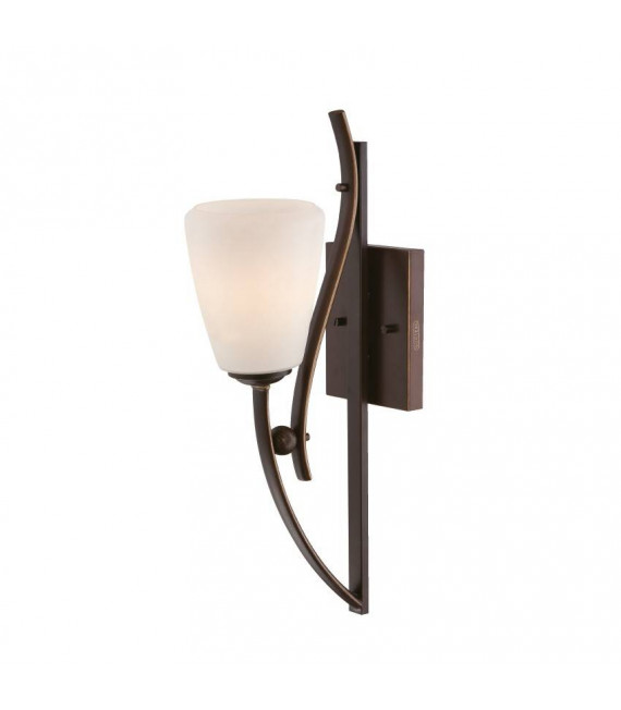 Lampada da parete Kyle, ferro battuto e onice, 1 lampadina
