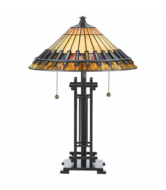 plafonnier ventilateur vintage 2 ampoules e27 max 60w brun patiné