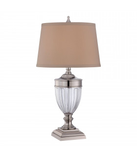 Lampada a sospensione Dennison, bronzo palladiano e vetro, con paralume marrone chiaro