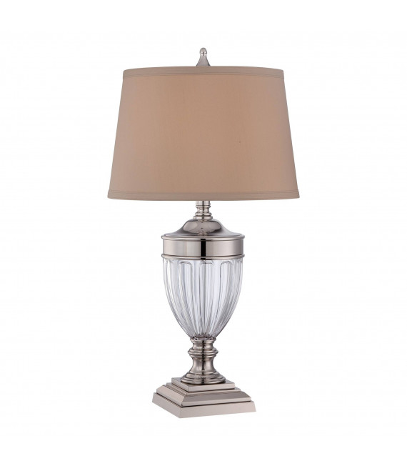 Lámpara colgante Dennison, bronce paladiano y cristal, con pantalla marrón