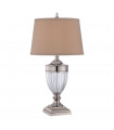 Suspension Dennison, bronze palladien et verre, avec abat-jour havane