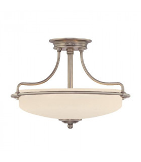 plafonnier ventilateur vintage 2 ampoules e27 max 60w brun patiné
