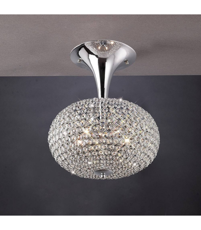 Vado Semi-Plafond 5 Bulbos cromo pulido / cristal