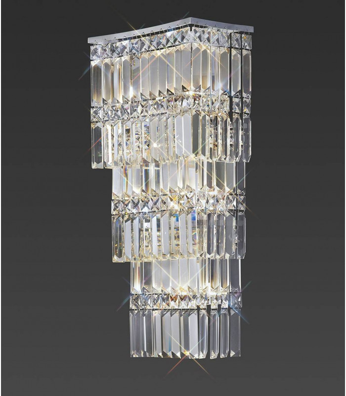 Aplique 4 luces Gianni cromo pulido / cristal