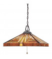 plafonnier ventilateur vintage 2 ampoules e27 max 60w brun patiné