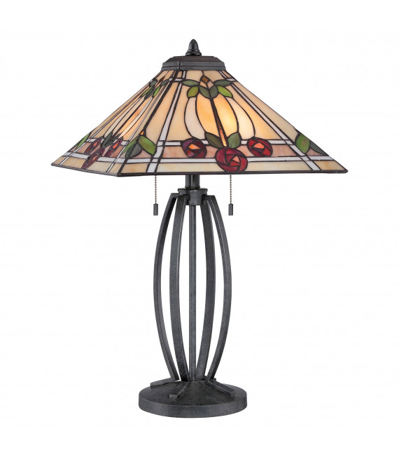 Lynchlampe, Bronze und Tiffany-Glas