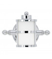 plafonnier ventilateur vintage 2 ampoules e27 max 60w brun patiné