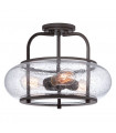 plafonnier ventilateur vintage 2 ampoules e27 max 60w brun patiné