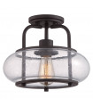 plafonnier ventilateur vintage 2 ampoules e27 max 60w brun patiné