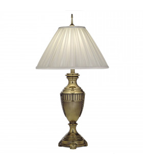Charleston-Lampe mit cremefarbenem Schirm