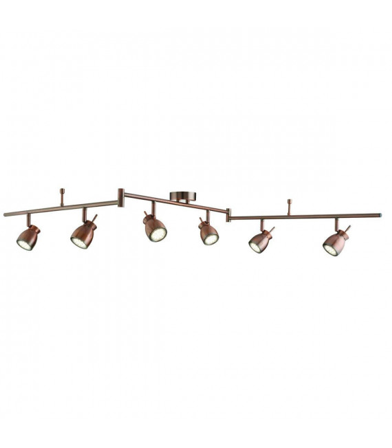 plafonnier ventilateur vintage 2 ampoules e27 max 60w brun patiné