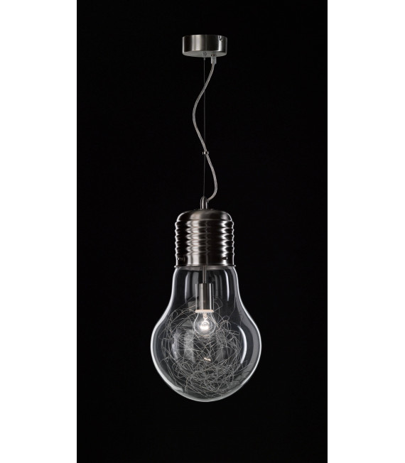 Lampada a sospensione FUTURA nichel opaco 1 lampadina